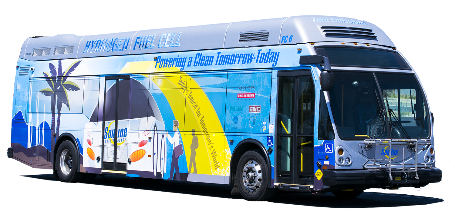 FC6 Hydrogen Fuel Cell Bus with new Wrap